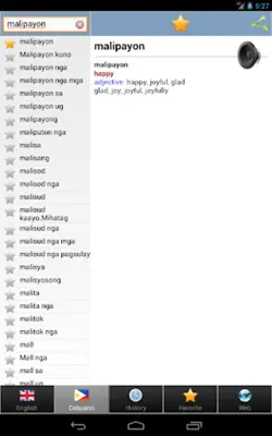 Cebuano best dict android App screenshot 2
